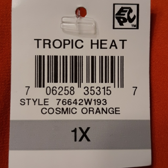 NWT INC INTERNATIONAL 1X Plus Orange embellished Sleeveless Top - Picture 9 of 13